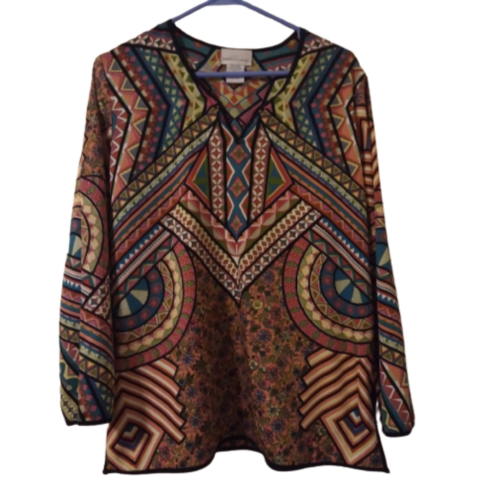 Soft Surroundings Aztec Print Tunic Size Medium